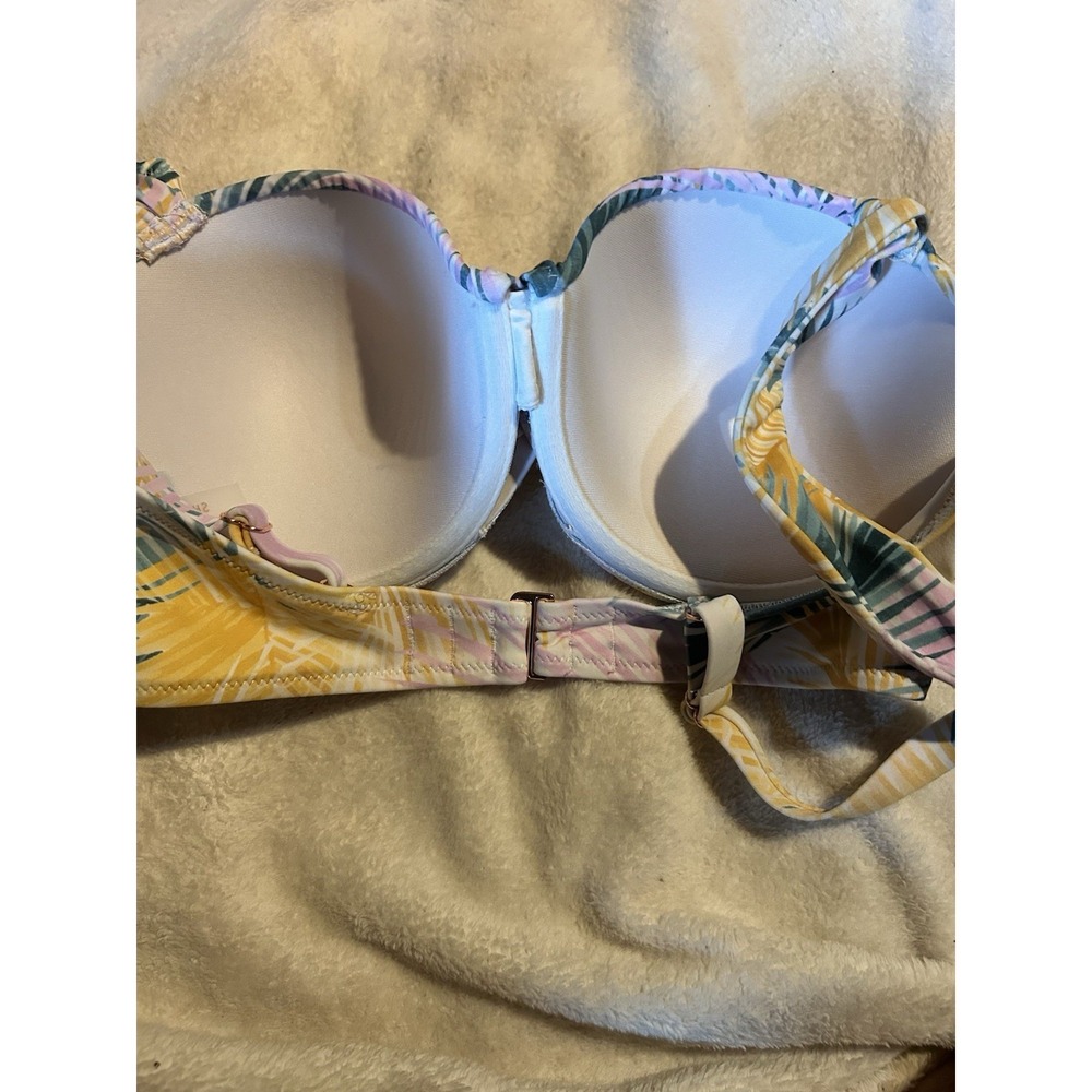 Shade‎ & Shore Bikini Set 36C Large Tropical Palm Print Underwire Swim Suit - Picture 3 of 5